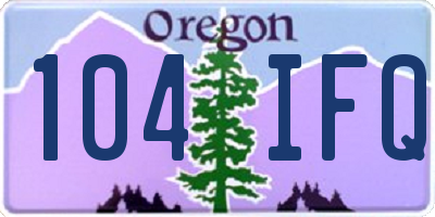 OR license plate 104IFQ