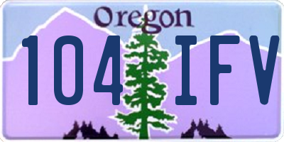 OR license plate 104IFV