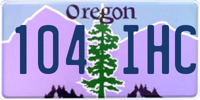 OR license plate 104IHC