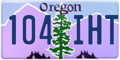 OR license plate 104IHT