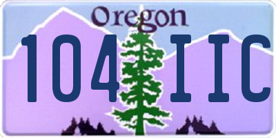 OR license plate 104IIC