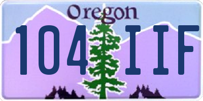 OR license plate 104IIF