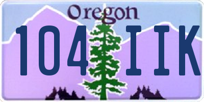 OR license plate 104IIK