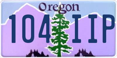 OR license plate 104IIP