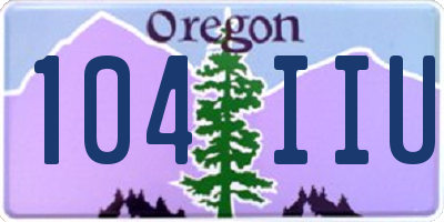 OR license plate 104IIU