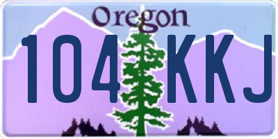 OR license plate 104KKJ