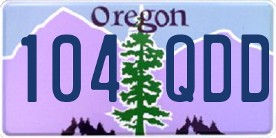 OR license plate 104QDD