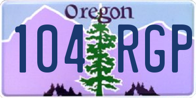 OR license plate 104RGP