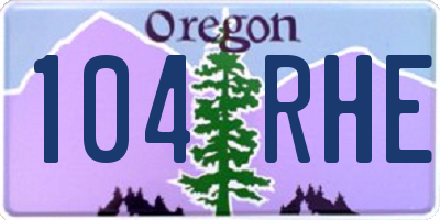 OR license plate 104RHE