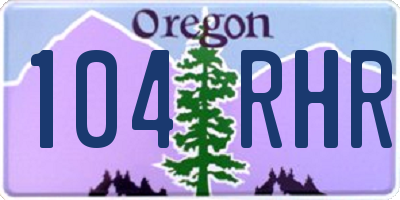 OR license plate 104RHR