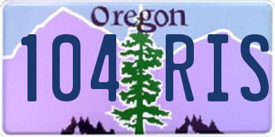 OR license plate 104RIS