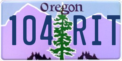 OR license plate 104RIT