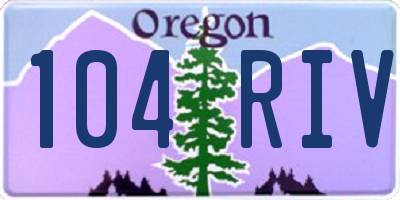 OR license plate 104RIV