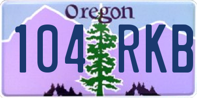 OR license plate 104RKB
