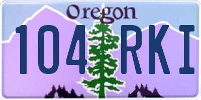 OR license plate 104RKI