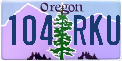OR license plate 104RKU