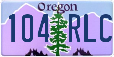 OR license plate 104RLC