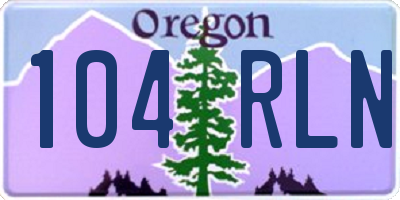 OR license plate 104RLN