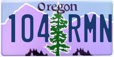 OR license plate 104RMN