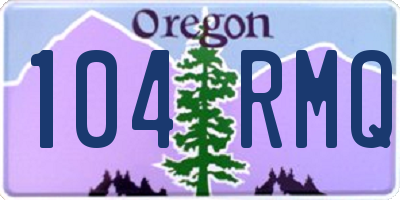 OR license plate 104RMQ