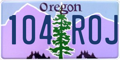 OR license plate 104ROJ