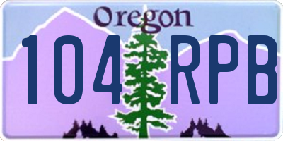 OR license plate 104RPB