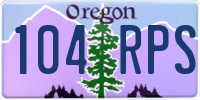 OR license plate 104RPS