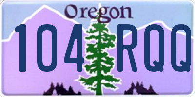 OR license plate 104RQQ