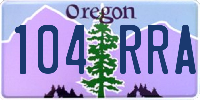 OR license plate 104RRA