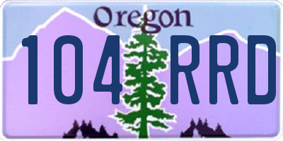 OR license plate 104RRD