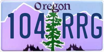 OR license plate 104RRG