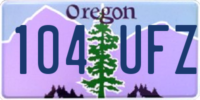 OR license plate 104UFZ