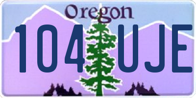 OR license plate 104UJE