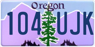 OR license plate 104UJK