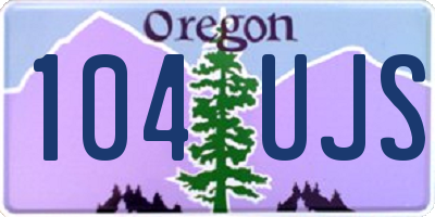 OR license plate 104UJS