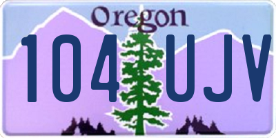 OR license plate 104UJV