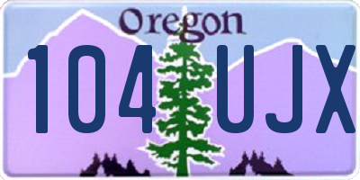 OR license plate 104UJX