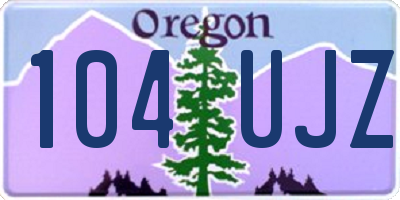 OR license plate 104UJZ