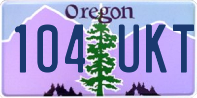 OR license plate 104UKT
