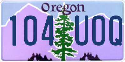 OR license plate 104UOQ