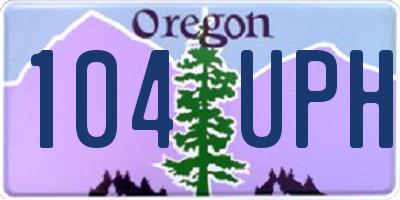 OR license plate 104UPH