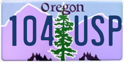 OR license plate 104USP