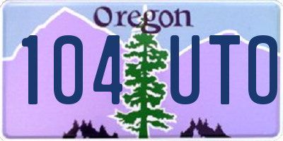 OR license plate 104UTO