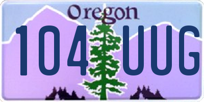 OR license plate 104UUG