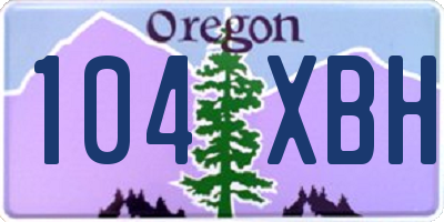 OR license plate 104XBH