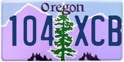 OR license plate 104XCB