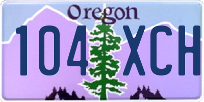 OR license plate 104XCH