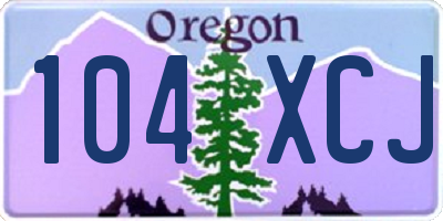 OR license plate 104XCJ