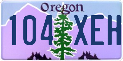 OR license plate 104XEH