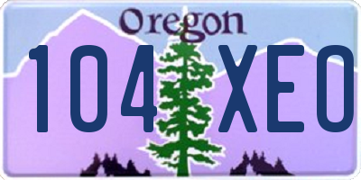 OR license plate 104XEO